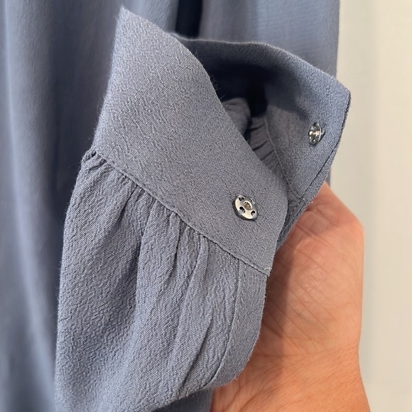 MADEWELL silky lace up peasant top size small - Picture 6 of 8